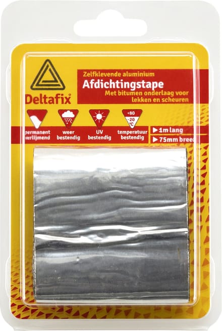 Deltafix Zelfklevend Aluminium tape - afdichtingstape 1mx75mm - weerbestendig