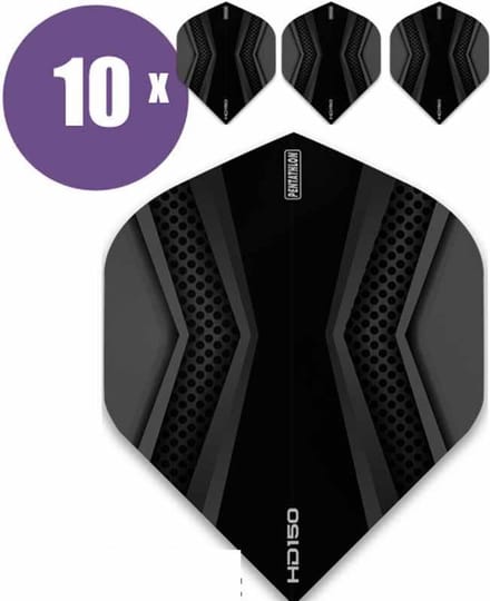 ABC Darts - Dart Flights - Pentathlon HD150 zwart - 10 sets (30 st.)