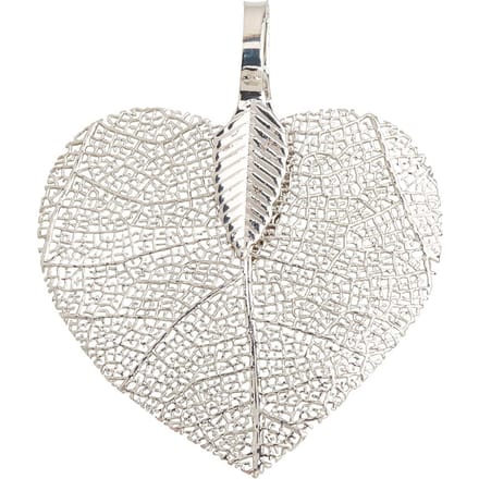Decoratieve hanger "Filigraanblad" - Platina