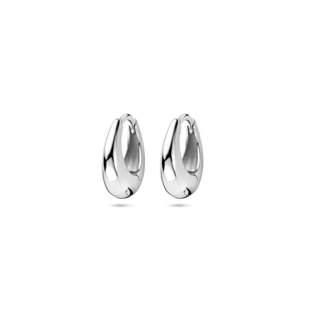 Zilver gerhodineerd klapoorringen 13,5 mm - 1340479