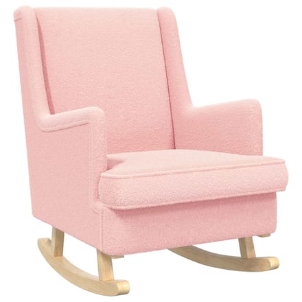 vidaXL - Schommelstoel - Roze - 62 - x - 80 - x - 85 - cm - Bouclé