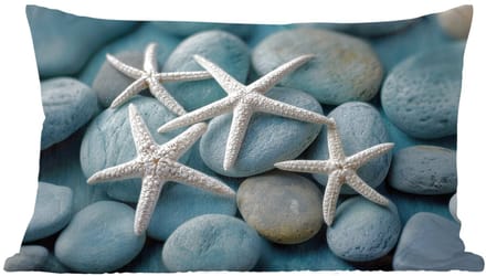 Sierkussens - Kussentjes Woonkamer - 60x40 cm - Zeesterren - Stenen - Wit