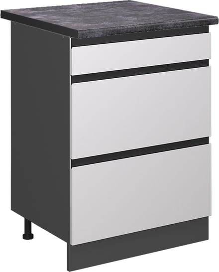 Vicco R-Line Keukenonderkast – 60 cm met laden, WB Antraciet Wit