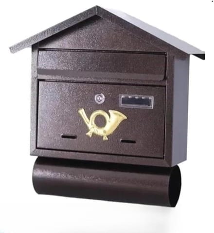 Wandbrievenbus - Brievenpost houder - Post ontvangen - Stevig metaal - Niet gespecificeerd - Antiek brons