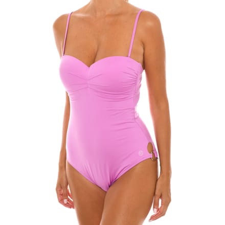 Damesbadpak met strapless halslijn 46219