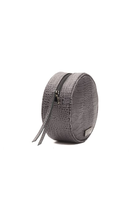 Pompei Donatella Vrouwen Grijs Leren Crossbody Tas