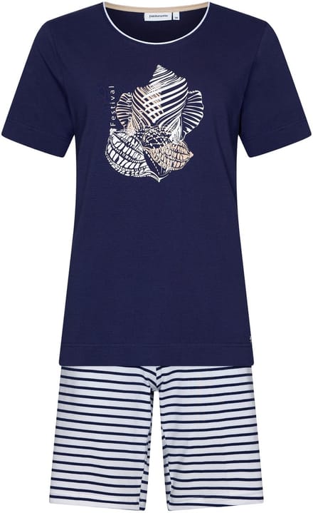 Pastunette Shortama Sea Breeze - Blauw/Wit - Katoen - Maat 38