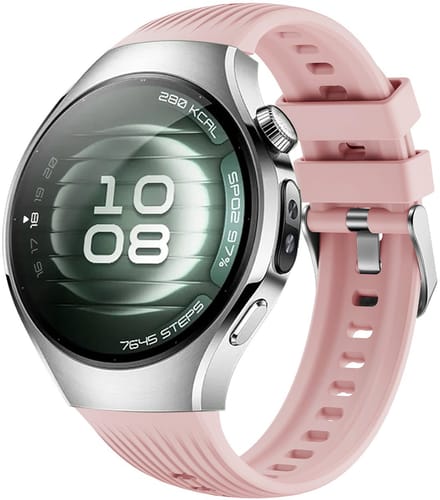 Strap-it Siliconen bandje met 'perfect fit' aansluiting - geschikt voor Huawei Watch 5 - 42mm (roze)