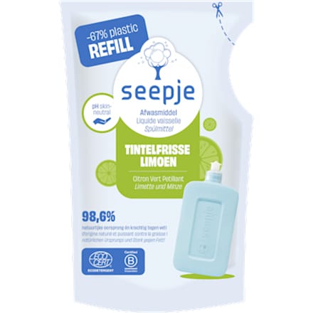 Seepje Afwasmiddel Re-fill Tintelfrisse Limoen Geur 500 ml