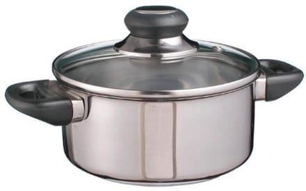 Kookpan van roestvrij staal voor inductie, 16 cm