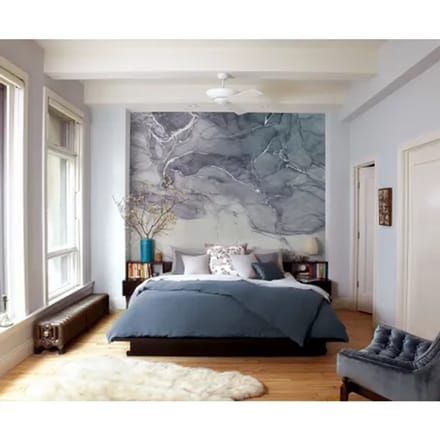 Fotobehang - Ink Blue Fluid 300x280cm - Vliesbehang