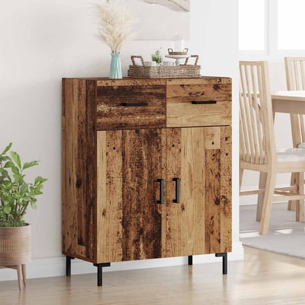 vidaXL - Dressoir - Oudhout - 69,5 - x - 34 - x - 90 - cm - Bewerkt - hout