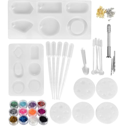 Knutsel Sieraden Hanger Siliconen Mal DIY Knutsel Hanger Maakmal Schroefoog Pin Set white