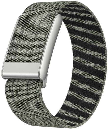 Nylon bandje - geschikt voor WHOOP 5.0 - elastisch met houder - grijs groen