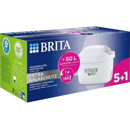 BRITA Maxtra Pro verbeterde filterpatronen voor kalkverwijdering en waterzuivering. Waterfilter cartridge, 6 stuks