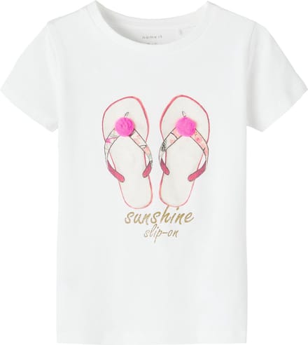 Name it t-shirt meisjes - wit - NMFfransisca - maat 80