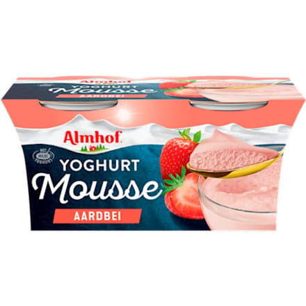 Yoghurt mousse aardbei