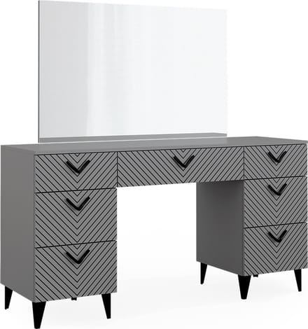 Vicco Anett Kaptafel – 150 cm met 7 laden Grijs