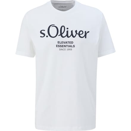 regular fit T-shirt van puur katoen model 'BASIC TEE BIG LOGO'