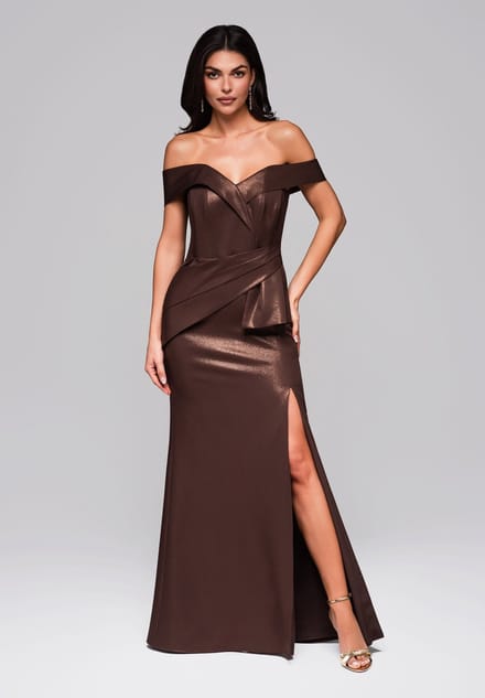 LARICA Jurk - Rits - Jurk Bruin M