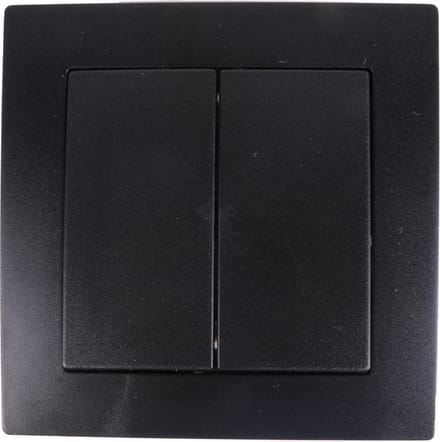 Benson Wandcontactdoos - Wisselschakelaar - Inbouw - Zwart - 250V - 10A
