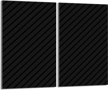 TMK ArtDeko Serie - Glasplaat Bescherming - 2x30x52 cm - Zwart