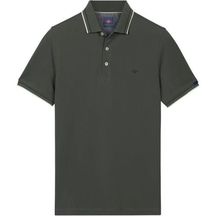 Baileys Polo Subtle Two-Tone Solid Fine Tipping Detail Thyme Green / male