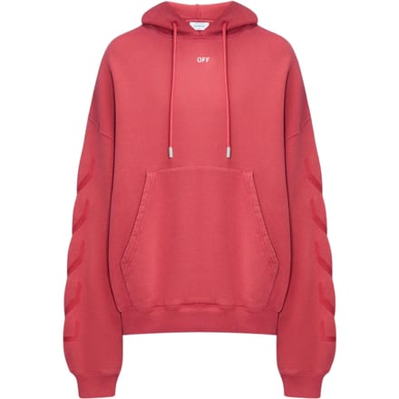 Gebroken witte St. Matthew Design Skate Fit gewassen rode hoodie