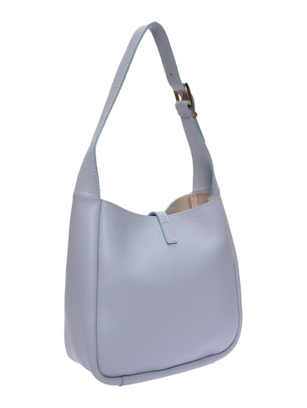 Anna Luchini Turquoise Rundleer Tas