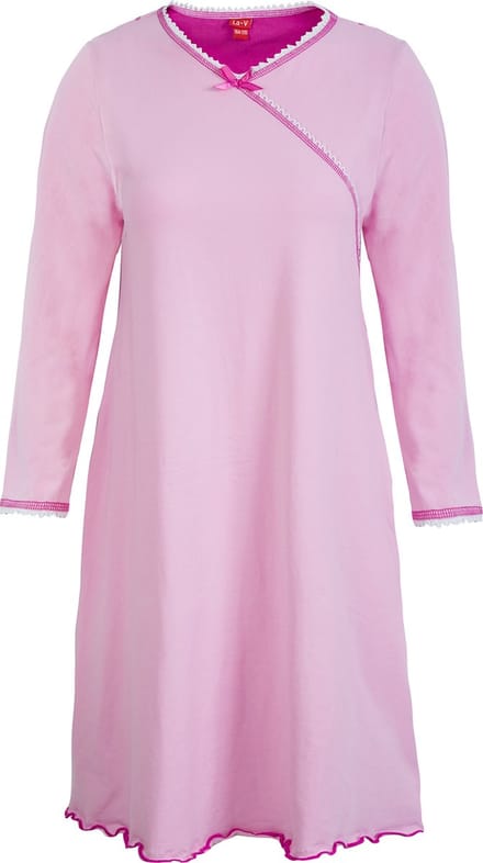 La V  Meisjesnachthemd  V hals Rose 140-146