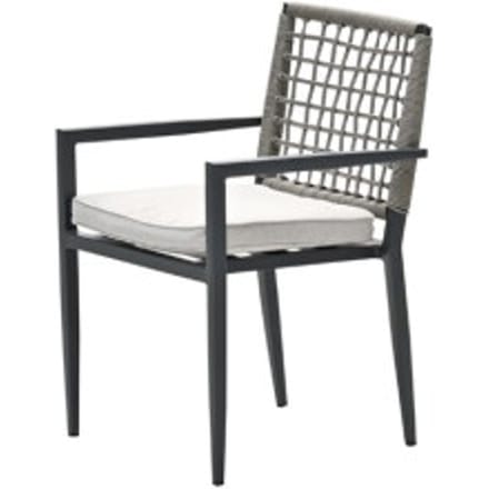 Garden Impressions Florance dining fauteuil - carbon black - rope taupe - desert sand