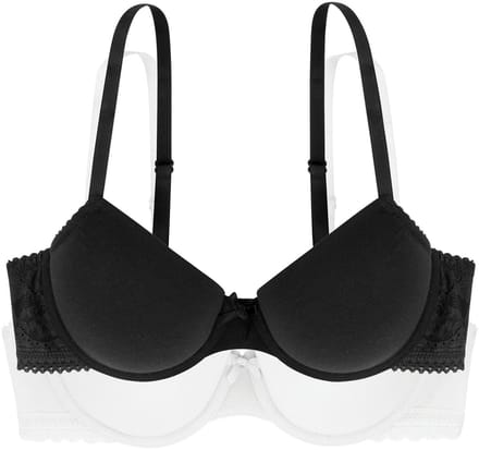Dorina BH's 2-Pack - Katoen - Lila - 70 - Wit