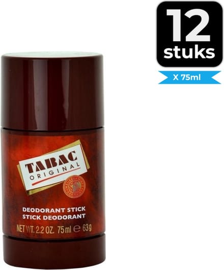 Tabac Original Stick - 75 ml - Deodorant - Voordeelverpakking 12 stuks