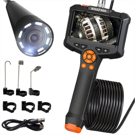 Endoscoop inspectiecamera 5 meter | LED verlichting | IPS-HD display | 2MP sensor | Div accessoires | Oplaadbaar | Endoscope