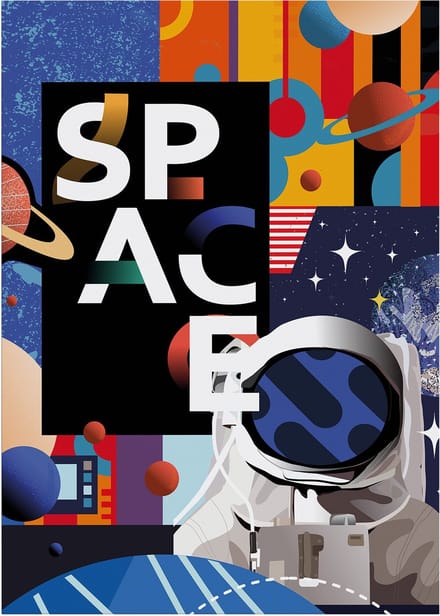 Art for the Home Canvas - Ruimte Astronaut 70x50