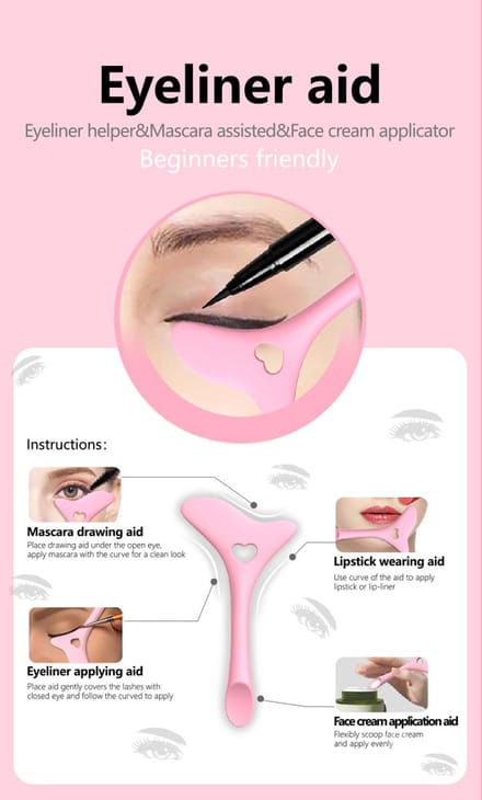 Eyeliner Tool - Wing - Winged Eyeliner - Eyeliner Aid - Applicator - Eyeliner Helper - Mascara Helper - Perfecte Eyeliner - Perfect - Eye Make-Up Tool -