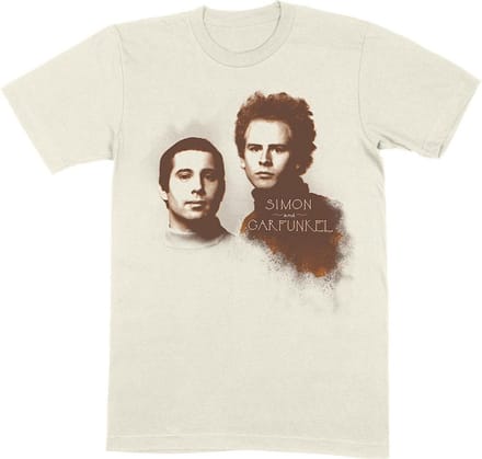 Simon & Garfunkel - Faces Heren T-shirt - M - Creme