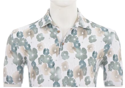 Eden vally poloshirt bloemenprint olijf