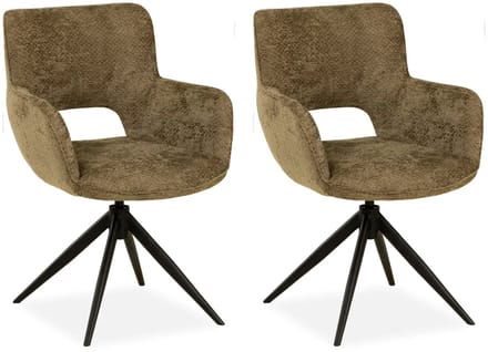 MX Sofa - Eetkamer stoel Darwin - Curry (set van 2 stuks)