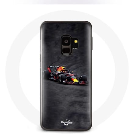 Coque pour Samsung Galaxy S9 Plus Formule 1 Max Verstappen F1 noir rouge et jaune