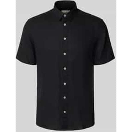 slim fit linnen overhemd met viscose model 'Bobby'
