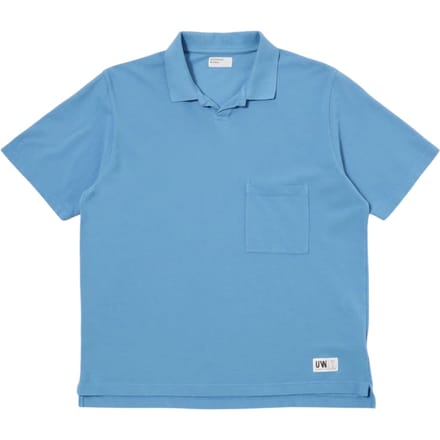 polo Universal Works vakantie polo - zomer blauw