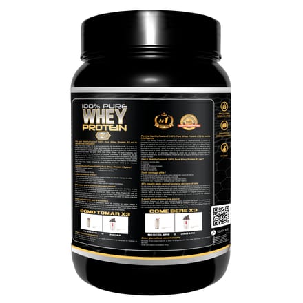 Protéine de lactosérum fusion saine | Protéine de lactosérum pure avec collagène et magnésium | 1000 g de protéines (Biscuit)
