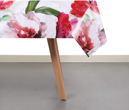 Raved Tafelzeil – 140 cm x 280 cm – Tulpen Rood – PVC – Afwasbaar
