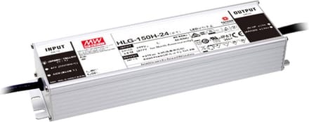 Mean Well HLG-150H-24 LED-driver, LED-transformator Constante spanning, Constante stroomsterkte 150 W 6.3 A 24 V/DC PFC