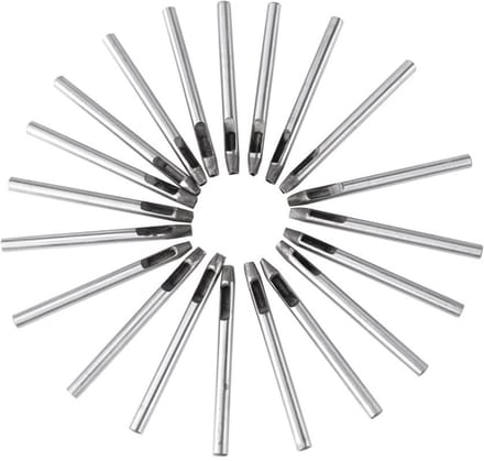 Dailygoody - Leren Pons Gereedschap - Bloemvormige Carbon Staal