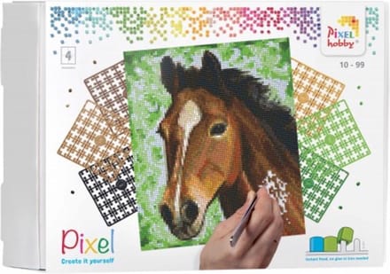 Pixelhobby Geschenkset Paard 90027 4 basisplaten