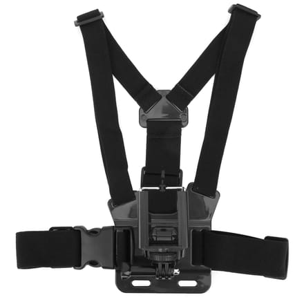 Sangle de poitrine fixe Sangle de poitrine réglable Support universel pour téléphone pour photographie Clip pour téléphone black