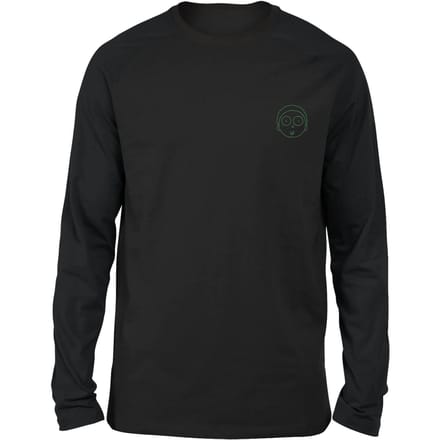 Rick and Morty Morty Embroidered Unisex Long Sleeved T-Shirt - Black - M