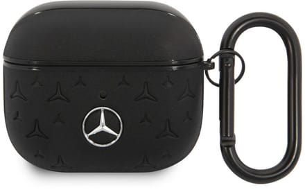 Mercedes-Benz Airpods 3 Case - Genuine Leather - Stars Pattern - Black